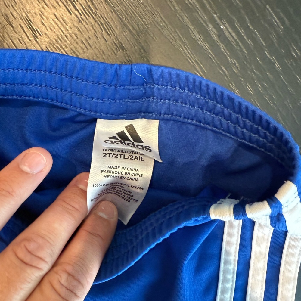 Adidas Toddler Blue and Green Tee with Shorts - Picture 6 of 9